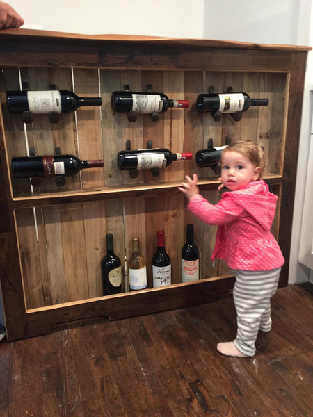 Custom Upcycled Pallet Wine Rack Wine Hutch Pallet Kitchen Decor
