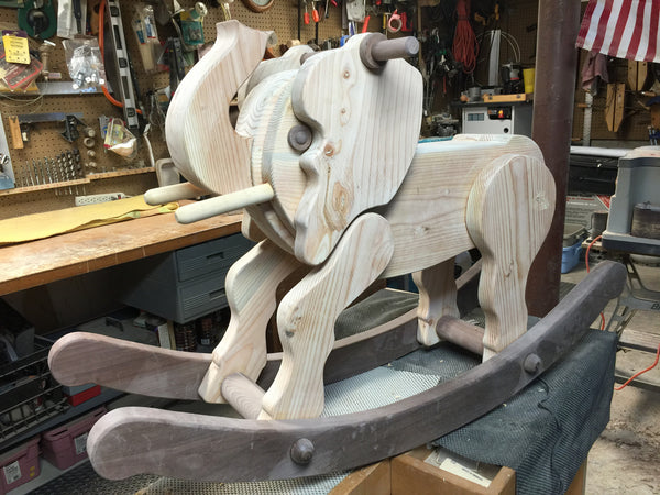 Wooden Rocking Elephant // L'elefante // Handmade Artisan Rocking Elephant