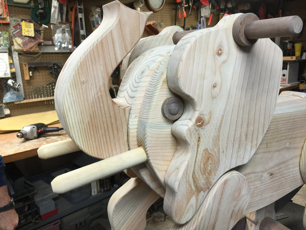 Wooden Rocking Elephant // L'elefante // Handmade Artisan Rocking Elephant